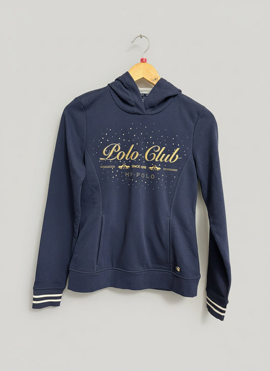 Polo Club H.V. Polo Blue (S) UK 8 10 EU 36 38 Zipped Hoodie Hoody