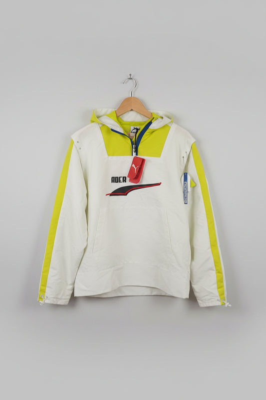 Puma x Ader Error White and neon yellow windbreaker jacket Size XS Band new with tags