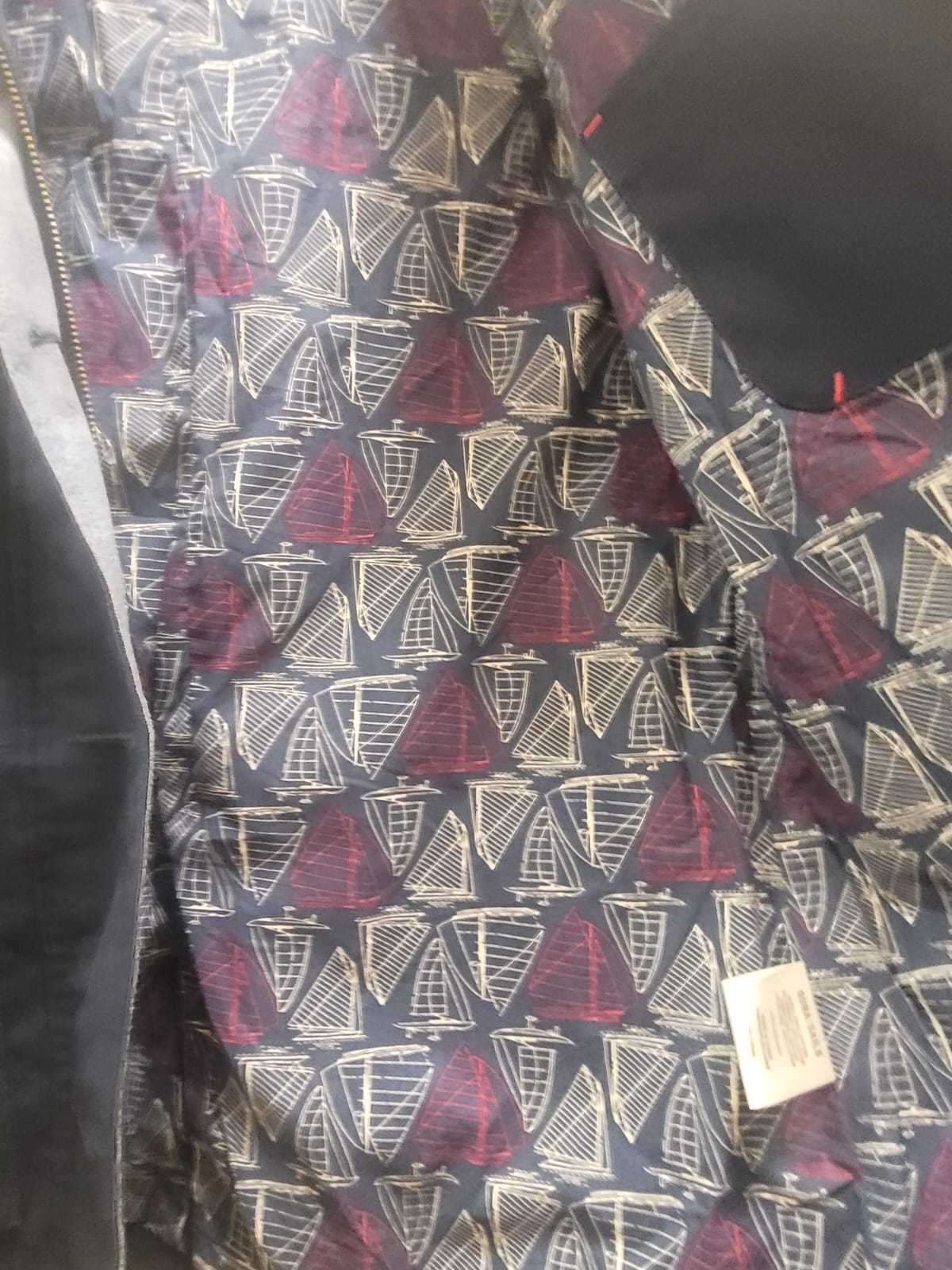 Quba Sails Blue (XS) Jacket UK 8 EU 36 Cotton Hooded Coat