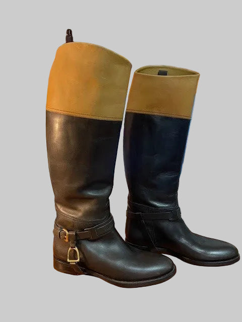 Authentic Ralph Lauren black Leather riding boots size 39. Immaculate condition