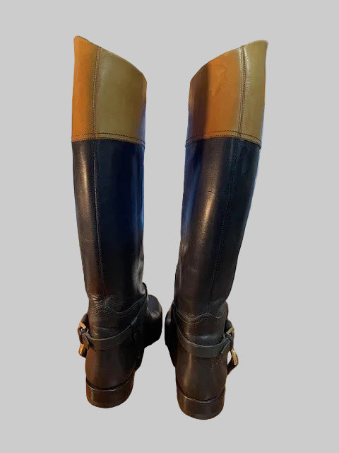 Authentic Ralph Lauren black Leather riding boots size 39. Immaculate condition