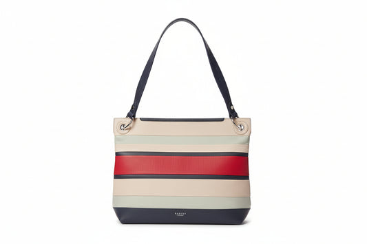 Radley Eaton Hall Large Leather Striped Shoulder Bag
