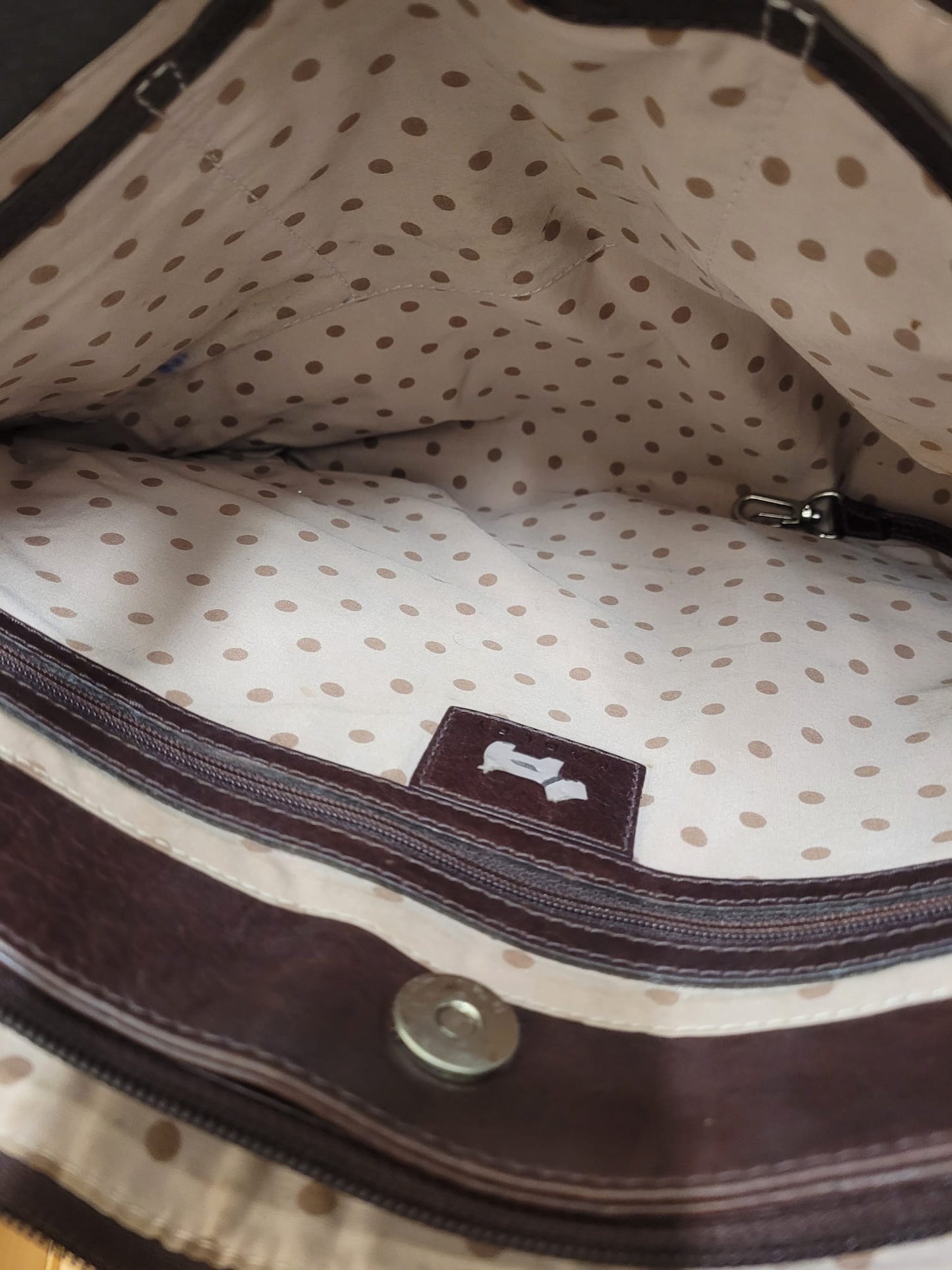 Radley Brown Burgundy Leather Large Shoulder-Bag - Work Travel Handbag Bag - Good Used Condition