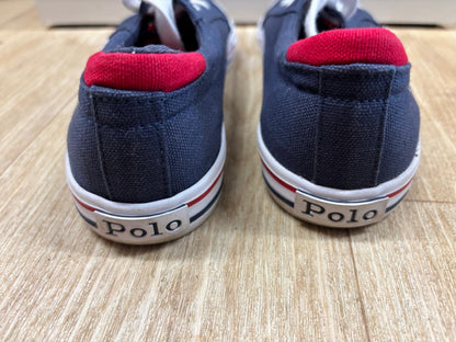Ralph Lauren Blue Canvas Trainers UK 4 EU 37 Navy & Red Plimsolls