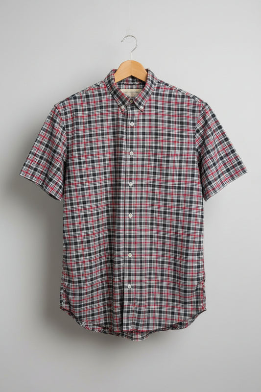 Ralph Lauren Denim & Supply Mens Short Sleeve Checked Shirt SIZE MED USED VGC