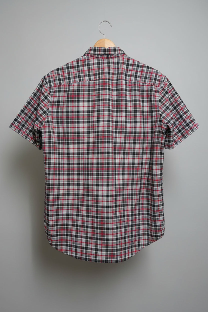 Ralph Lauren Denim & Supply Mens Short Sleeve Checked Shirt SIZE MED USED VGC