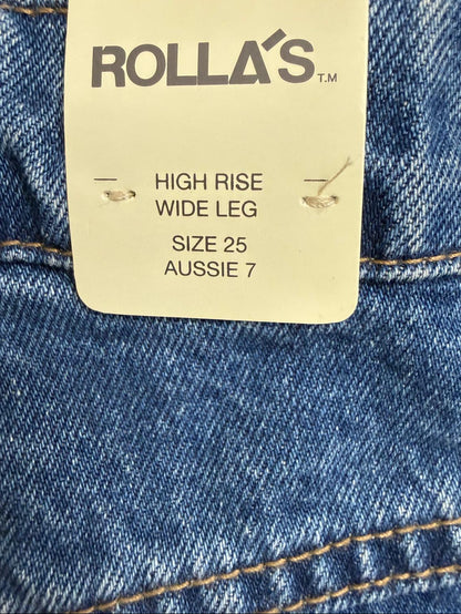 BNWT Rolla's Free People Jeans - Size 25 High Rise Wide Leg - Aussie 7  NEW RRP $99.00