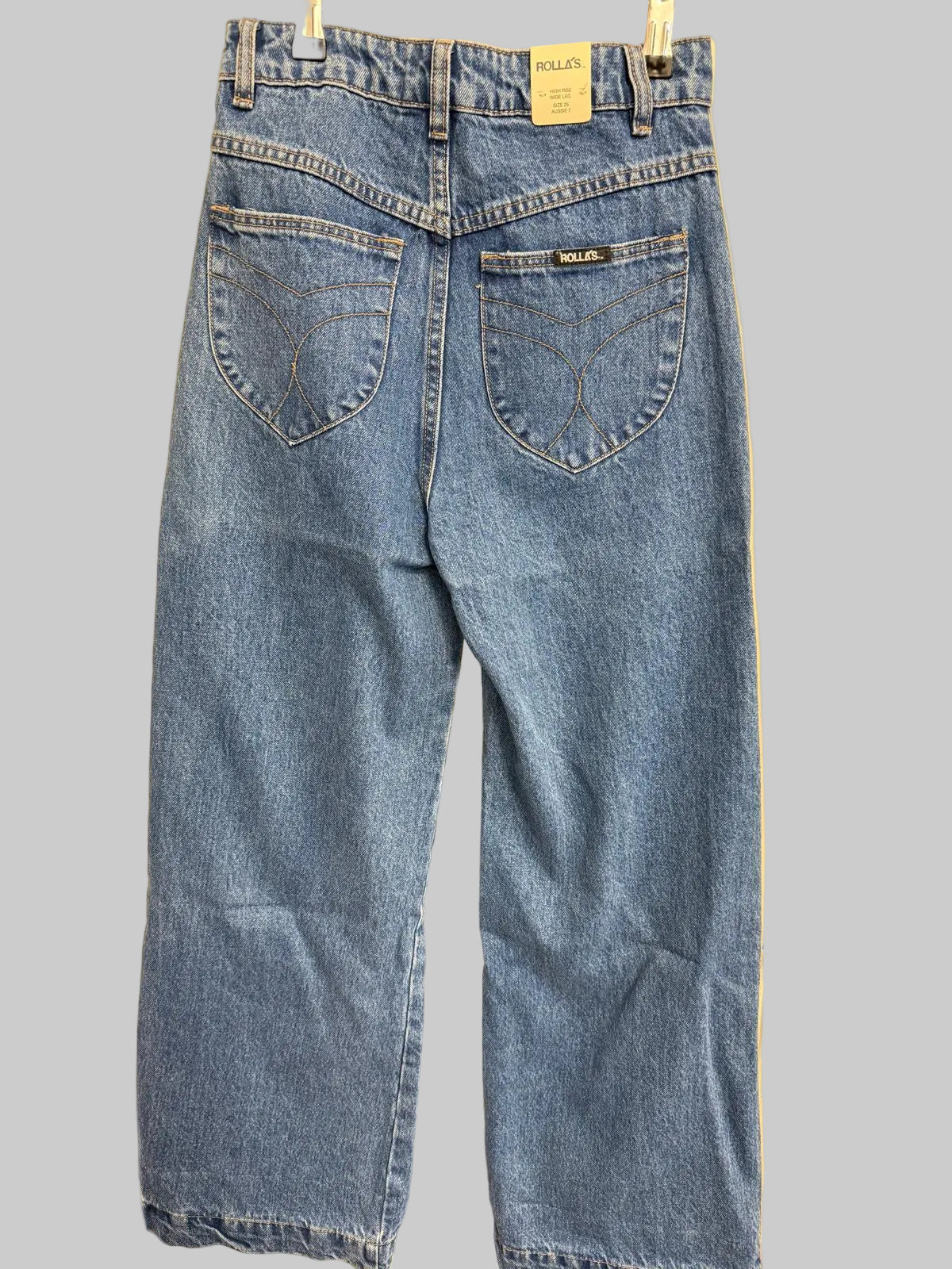 BNWT Rolla's Free People Jeans - Size 25 High Rise Wide Leg - Aussie 7  NEW RRP $99.00