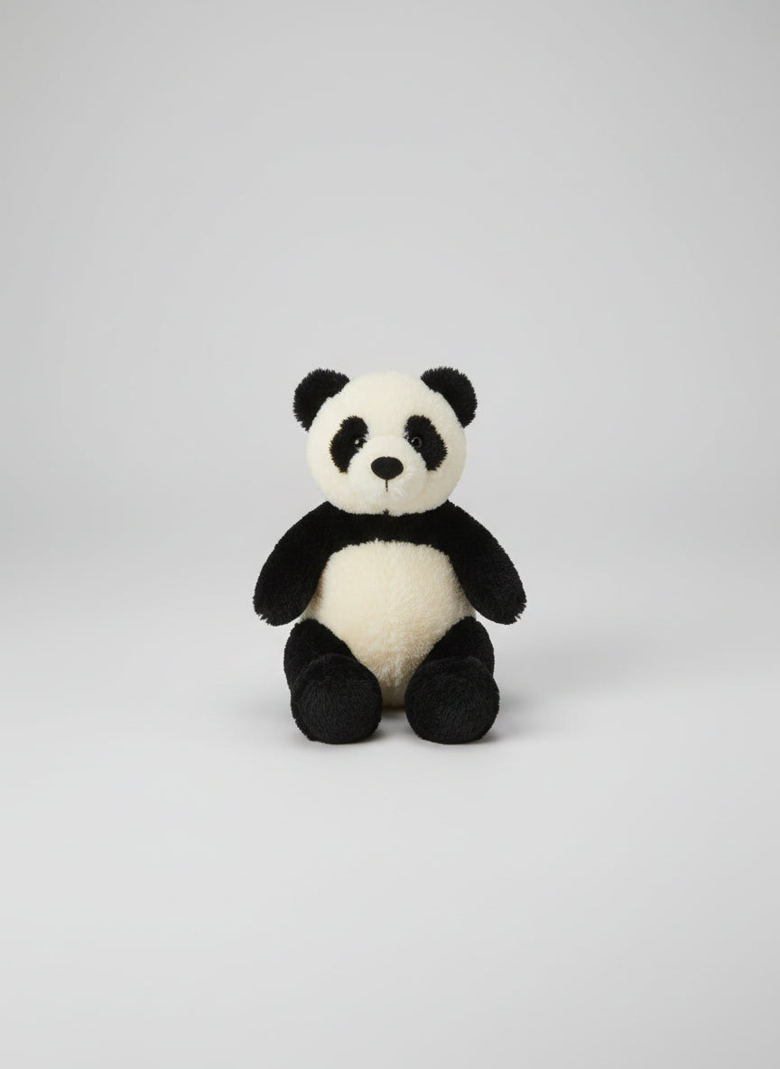 Jellycat Large Bartlesham Panda Bear Rare Retired Vintage Black Cream Plush 12"