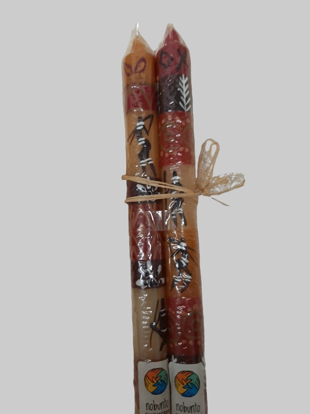 Nobunto Fair Trade Wax Candles Handmade In South Africa 2 packs African Design