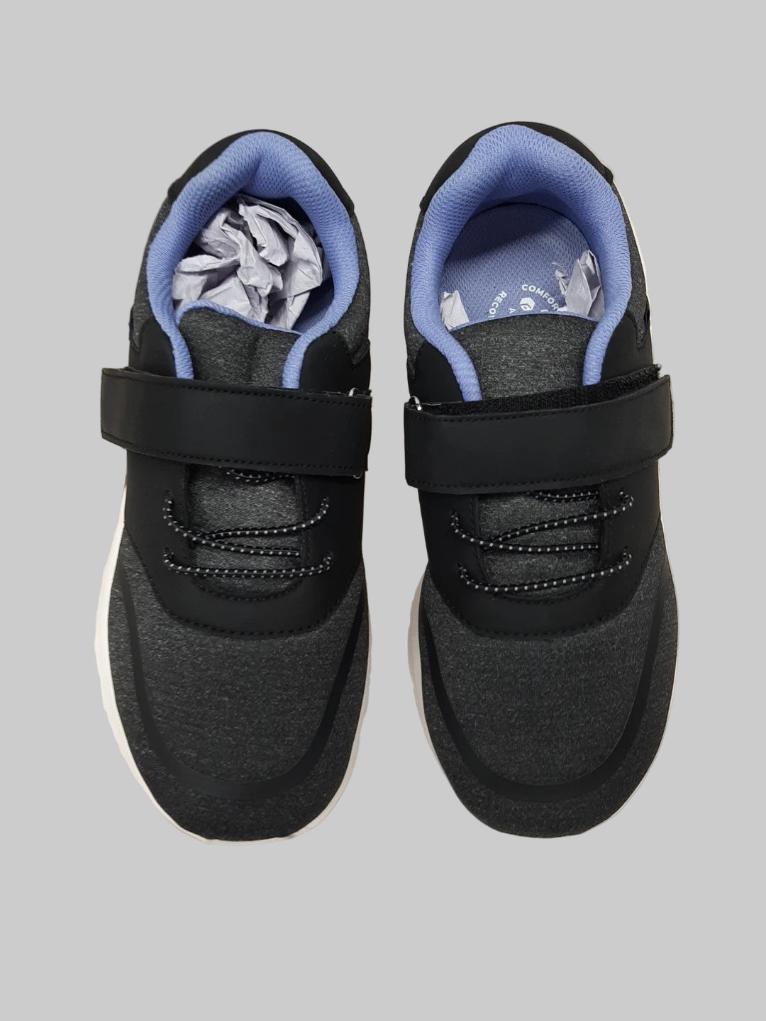 FitVille Womens Black Trainers Light UK Size 5 Wide