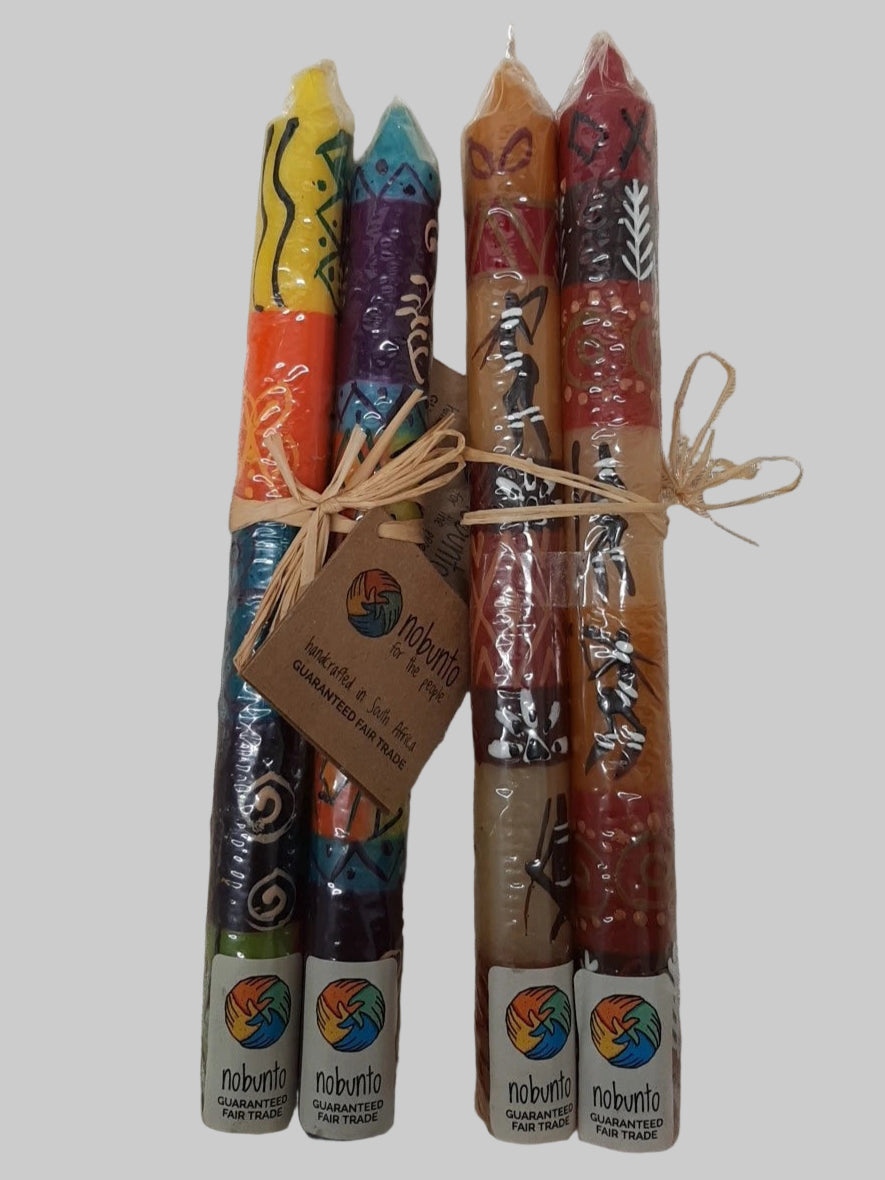 Nobunto Fair Trade Wax Candles Handmade In South Africa 2 packs African Design