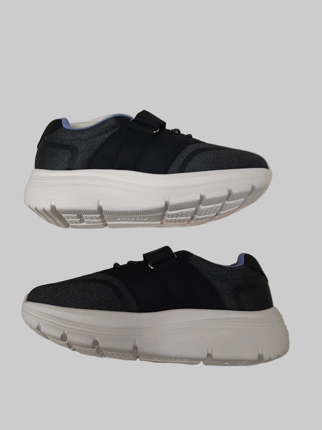 FitVille Womens Black Trainers Light UK Size 5 Wide