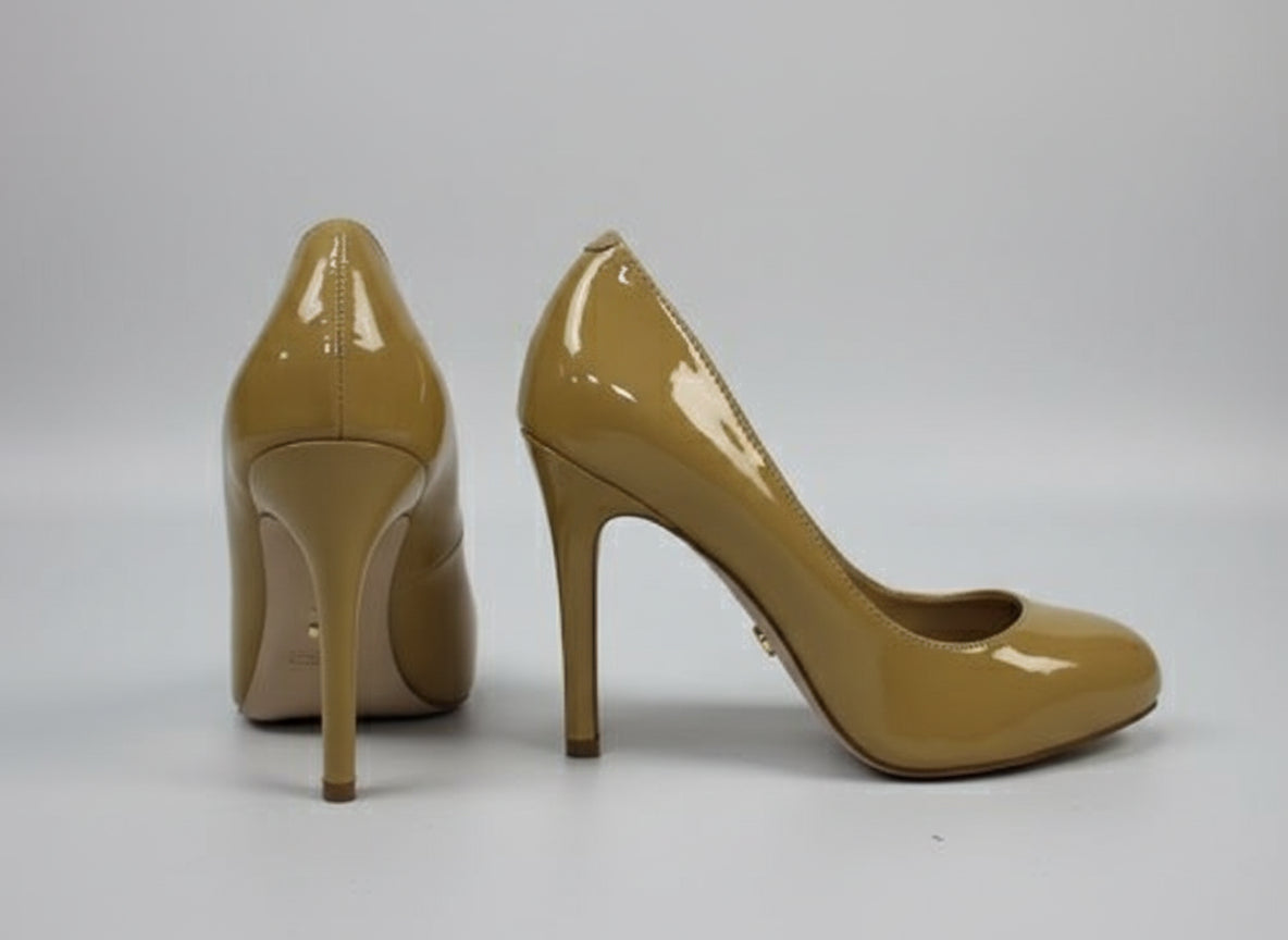 Ladies KG Kurt Geiger deep tan Stilettos Size 4/37