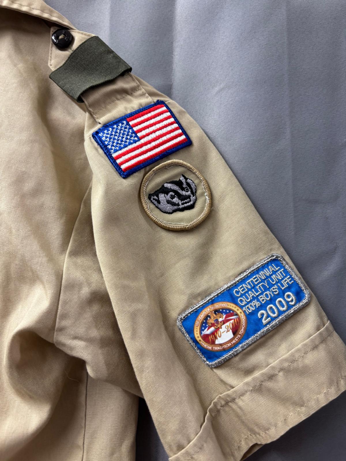 Boys Scouts of America Beige Shirt Patches Badges