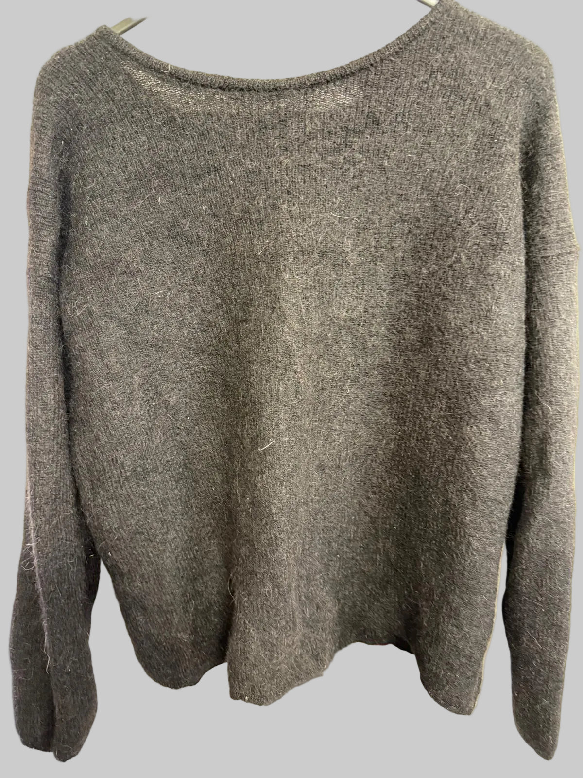 Sezane (M) Grey Mohair Jumper Size Medium Buttoned - GOOD USED CONDITION
