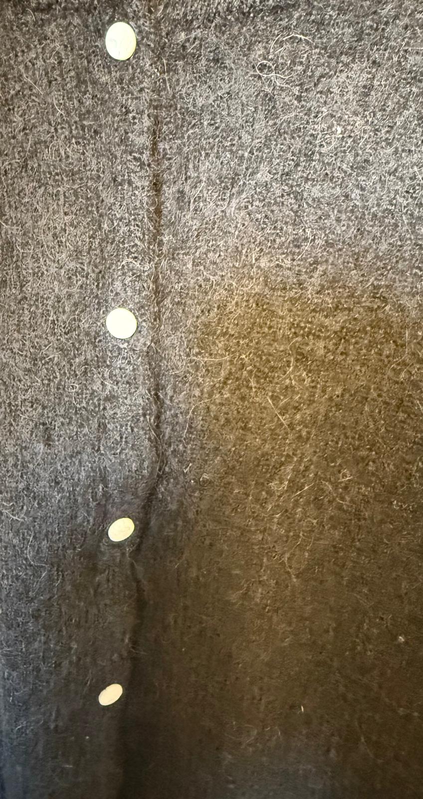 Sezane (M) Grey Mohair Jumper Size Medium Buttoned - GOOD USED CONDITION