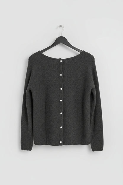 Sezane (M) Grey Mohair Jumper Size Medium Buttoned - GOOD USED CONDITION