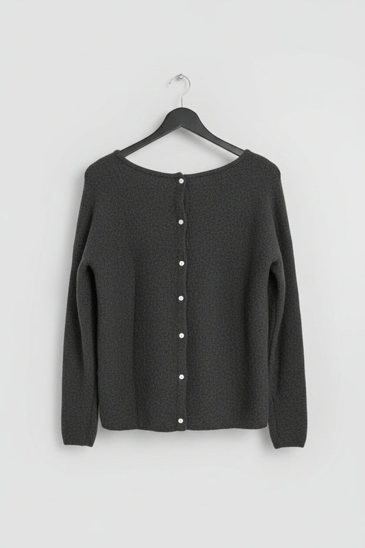 Sezane (M) Grey Mohair Jumper Size Medium Buttoned - GOOD USED CONDITION