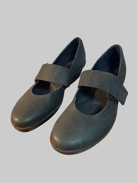 ECCO womens skyler 45 Mary Jane Black leather Wedge size 41 UK shoe size 7.5 Brand new perfect