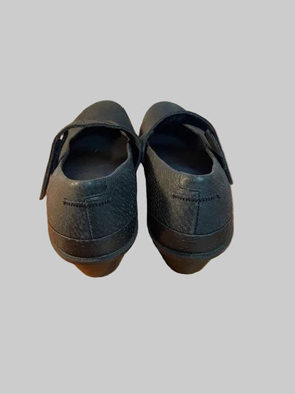 ECCO womens skyler 45 Mary Jane Black leather Wedge size 41 UK shoe size 7.5 Brand new perfect