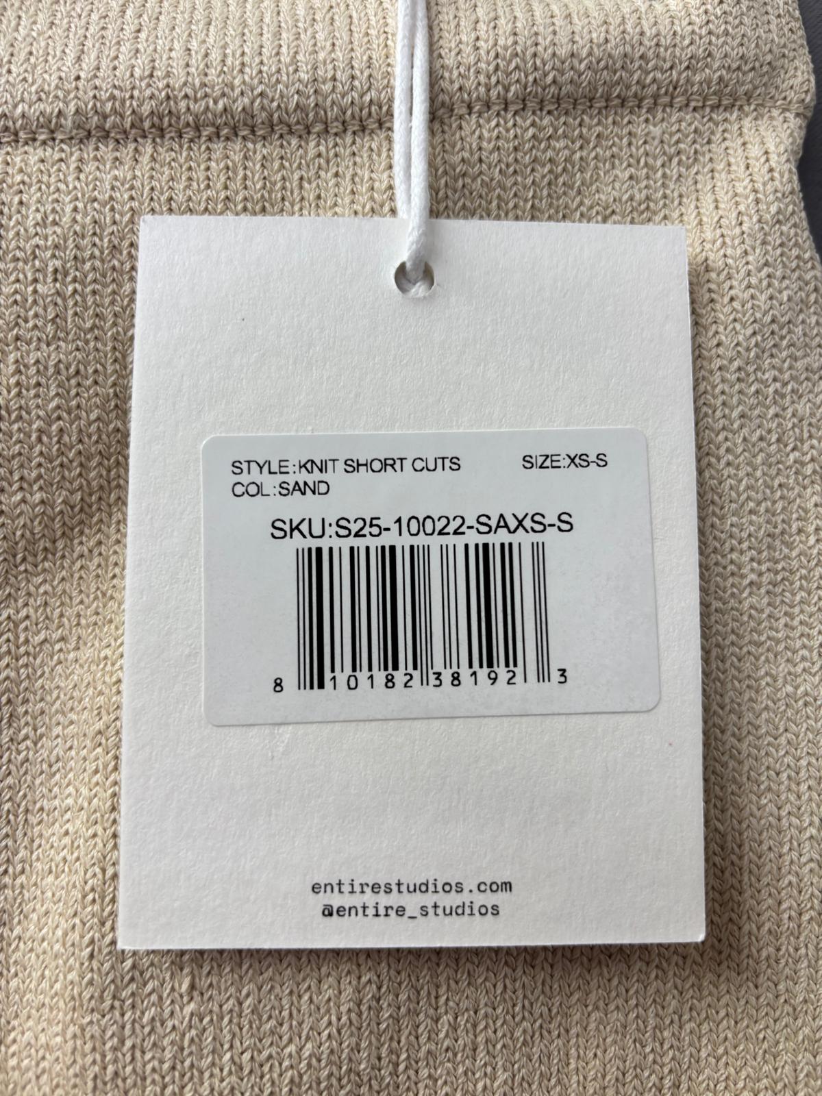 BNWT Entire Studios (XS) Shorts UK 6 8 EU 34 36 Cuts Colour Sand - New