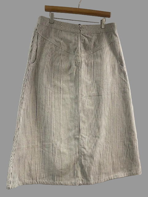Navy & White striped skirt in a size XL new with tags