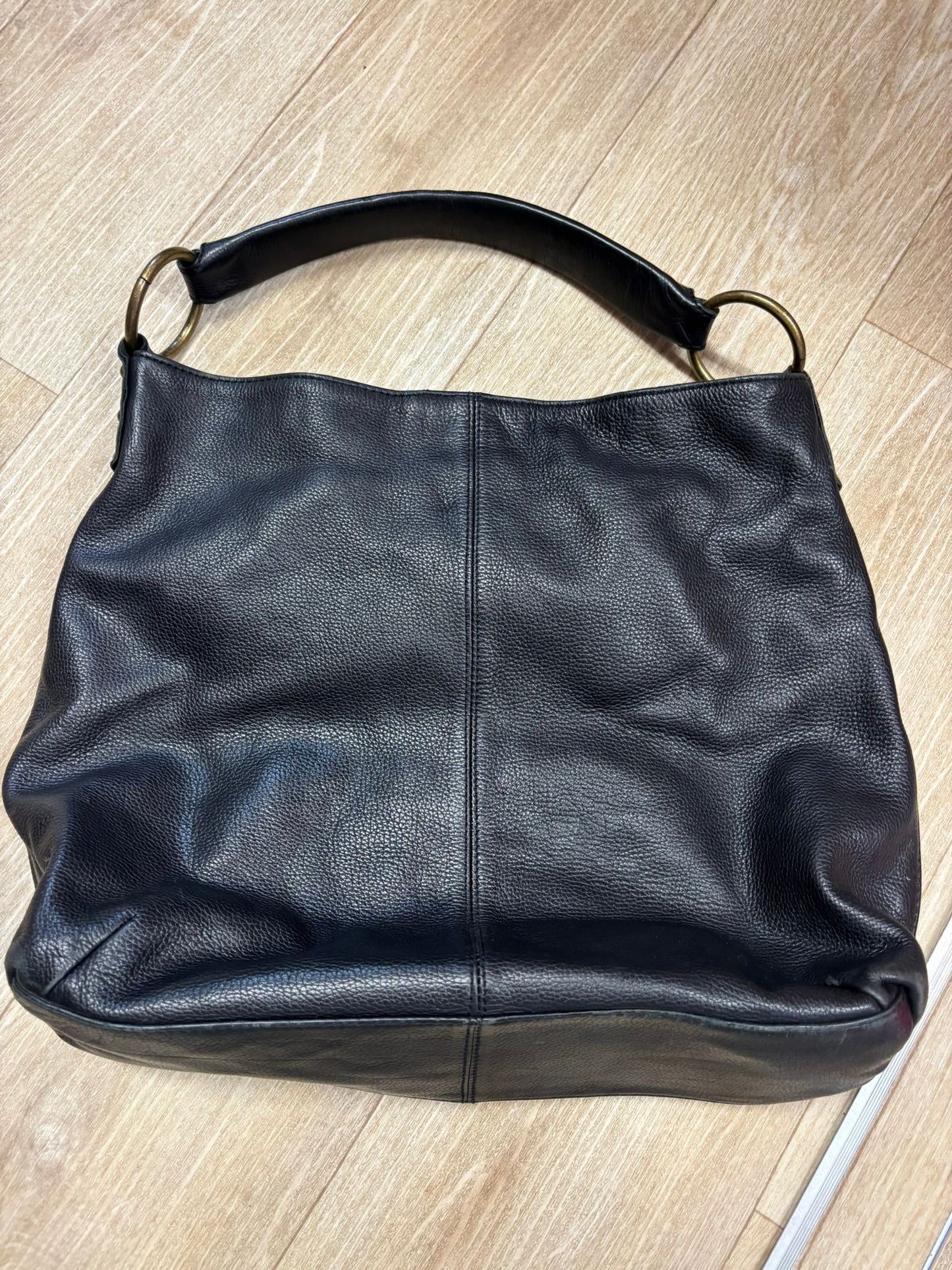 Stella & Max Black Leather Tote Bag