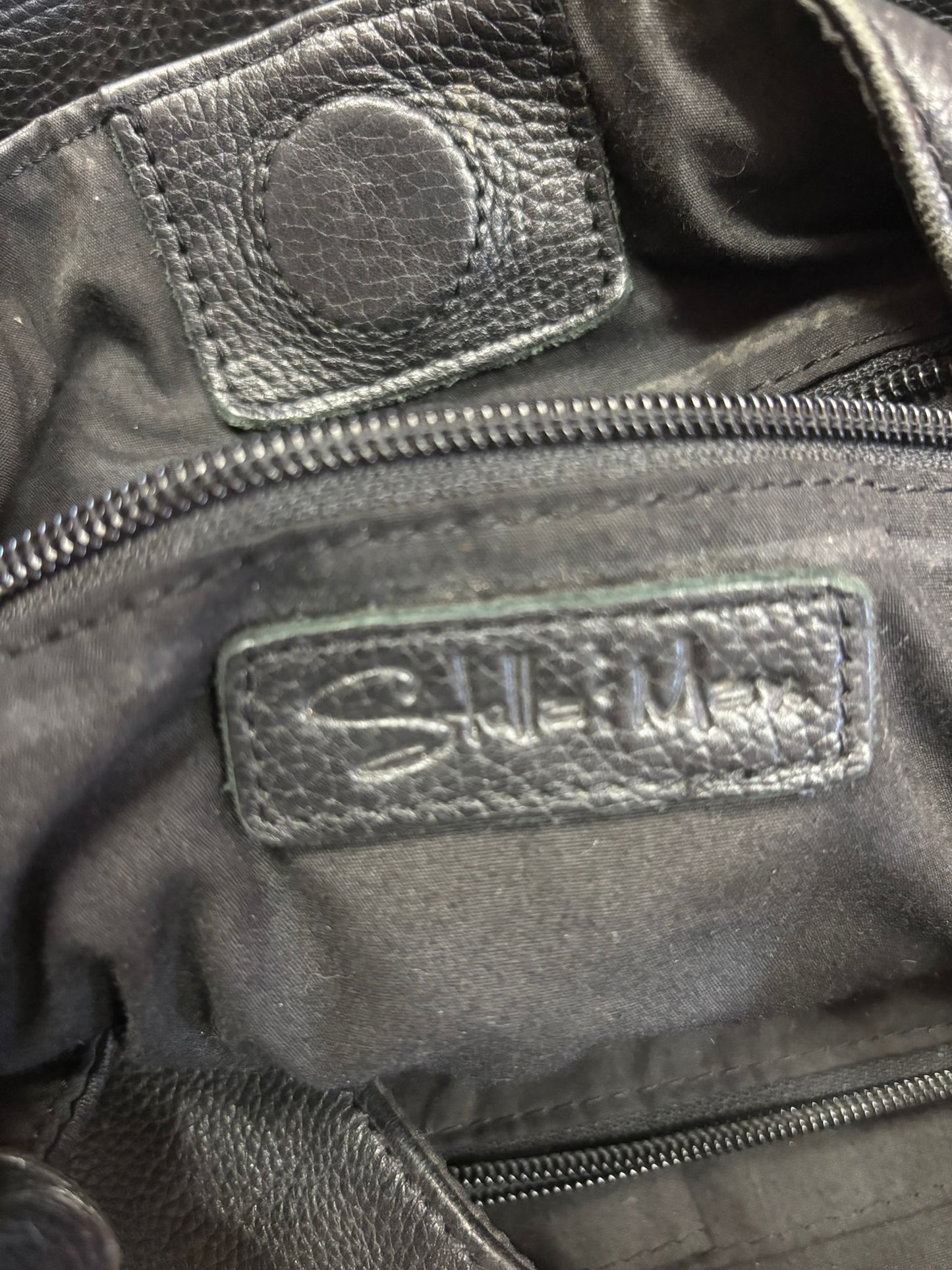 Stella & Max Black Leather Tote Bag