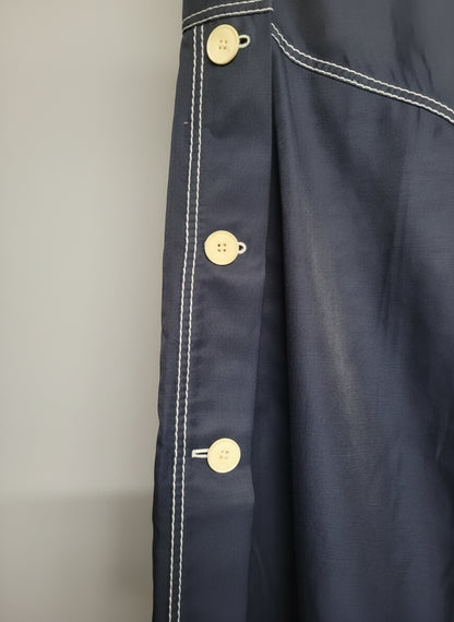 Stella McCartney Blue Wide-Leg Culotte Cropped Trousers EU 42 UK 12 14