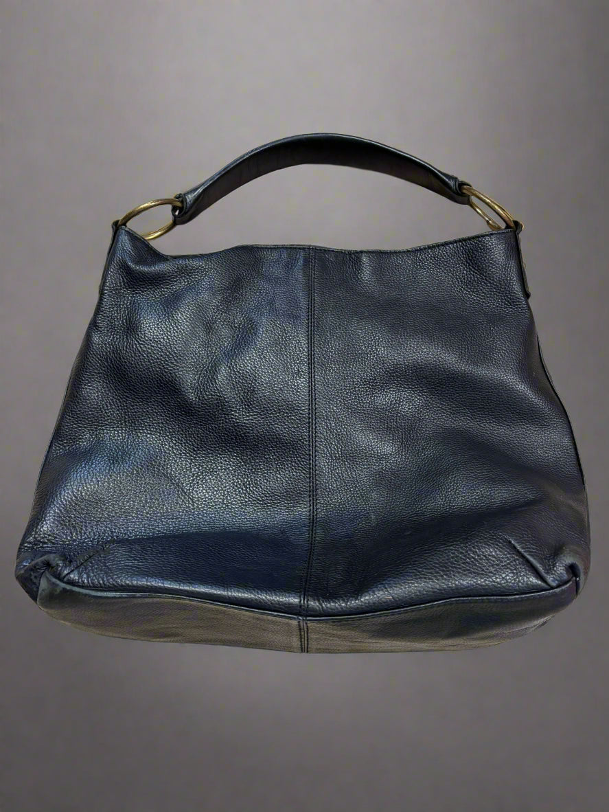 Stella & Max Black Leather Tote Bag