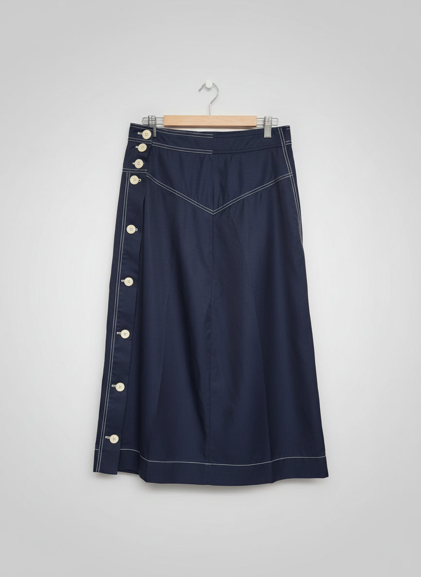 Stella McCartney Blue Wide-Leg Culotte Cropped Trousers EU 42 UK 12 14