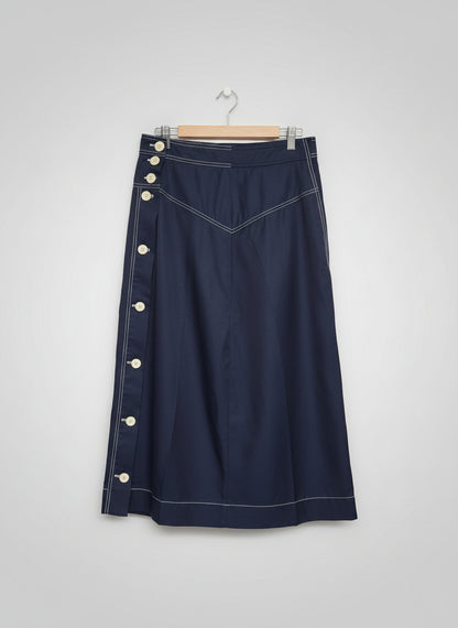 Stella McCartney Blue Wide-Leg Culotte Cropped Trousers EU 42 UK 12 14