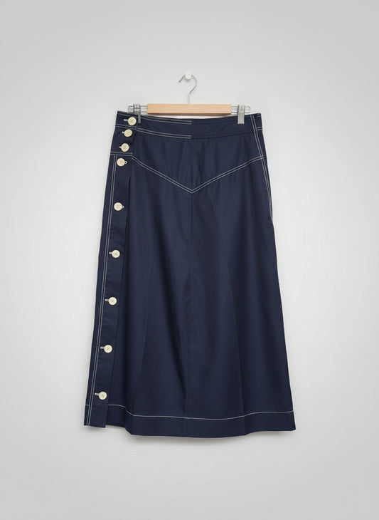 Stella McCartney Blue Wide-Leg Culotte Cropped Trousers EU 42 UK 12 14