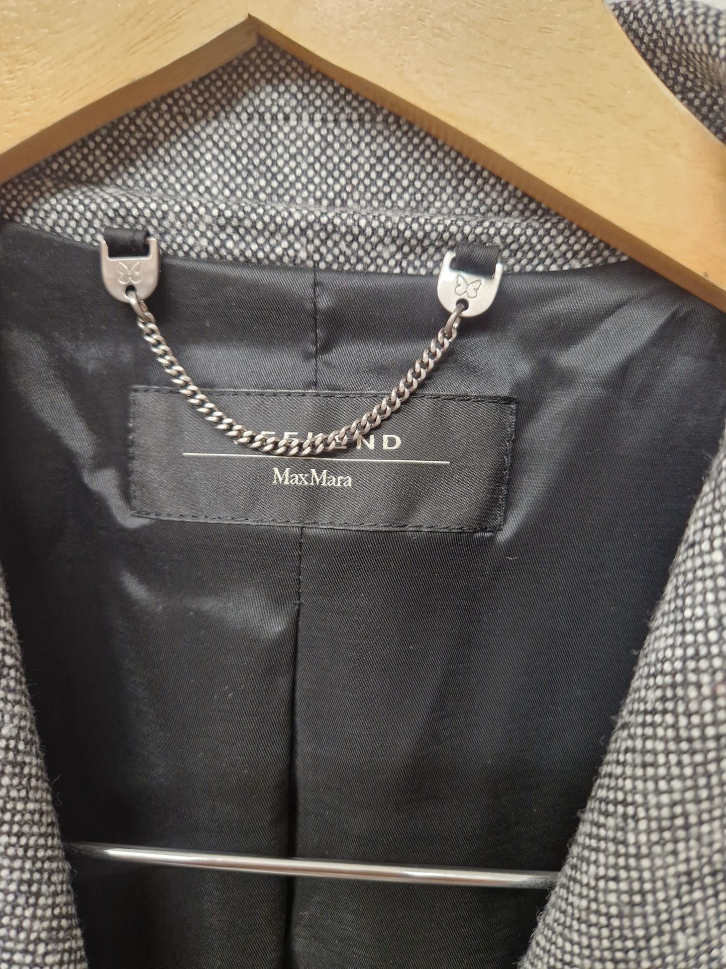 Max Mara Weekend Trouser Suit UK 14 EU 42 Grey Wool-Blend Blazer Jacket Co-Ord Set