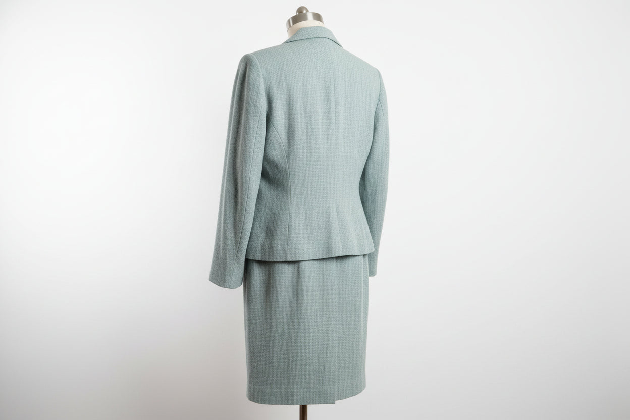 Kaliko Womens Skirt and Blazer Suit Shell 34% Wool 66% Viscose Size 8 - GOOD USED CONDITION