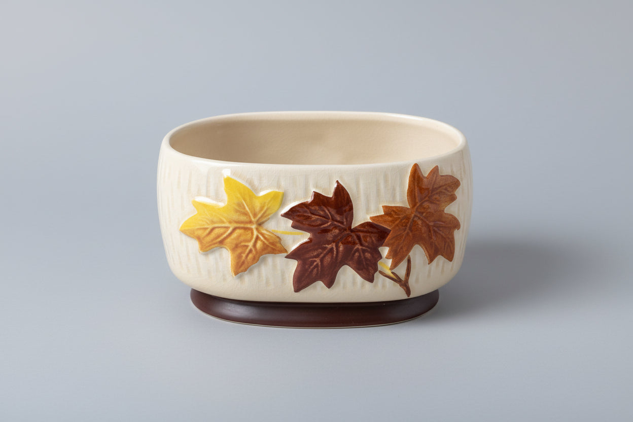 Vintage Sylvac Autumn Maple Leaf Ceramic Mantle Vase