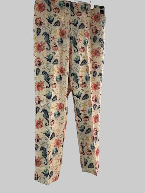 Toni Luisa beach themed tapered ladies cropped trousers size 12. Immaculate condition