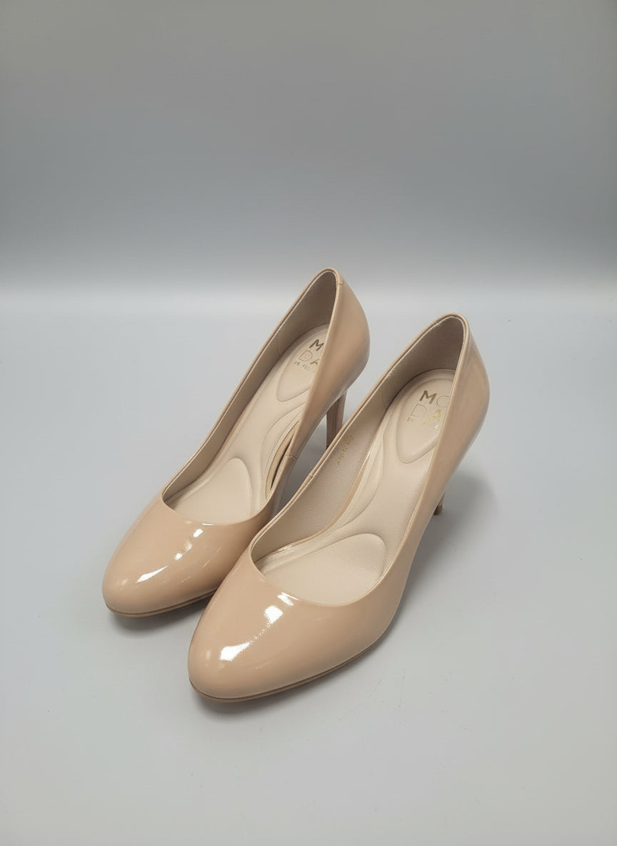 Moda in pelle tan heeled shoes uk 7 Eu 40