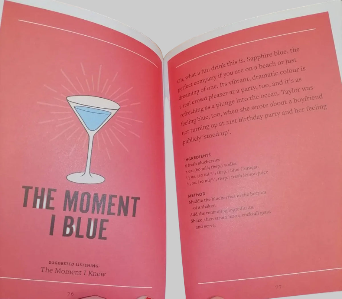 'Shake it up' - Cocktails Inspired by The Music of Taylor Swift Book - GOOD USED CONDITION