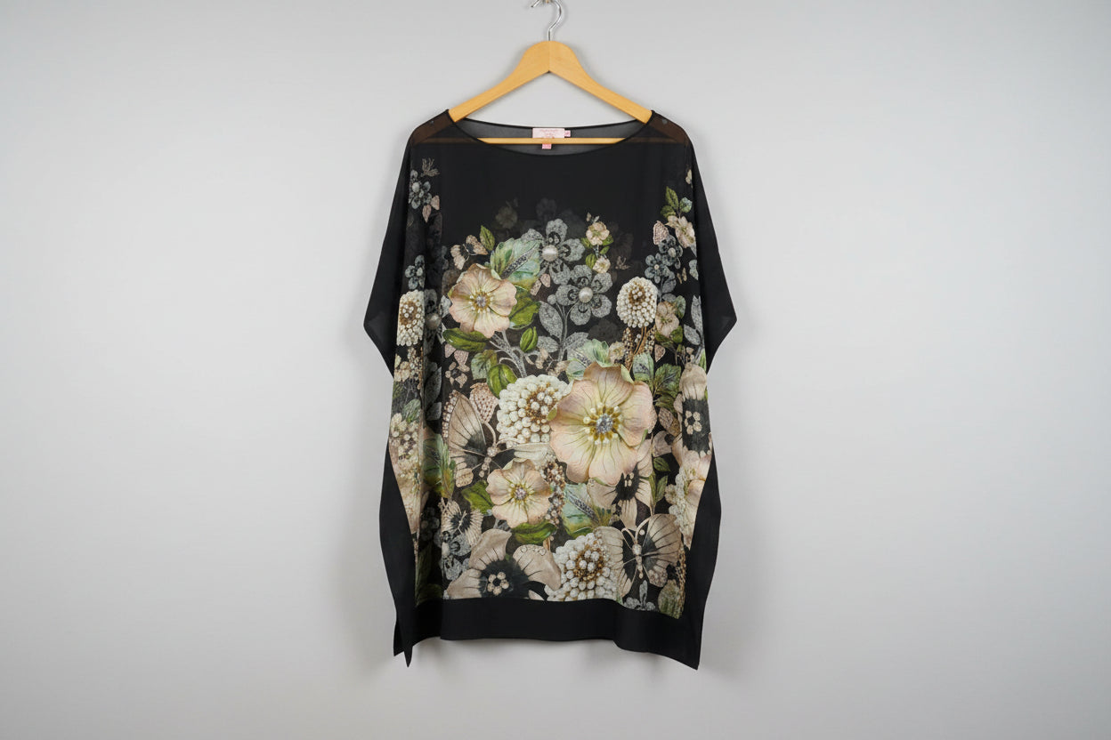Ted Baker London size m floral chiffon top