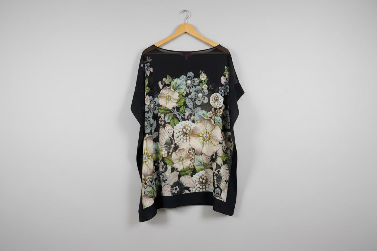 Ted Baker London size m floral chiffon top