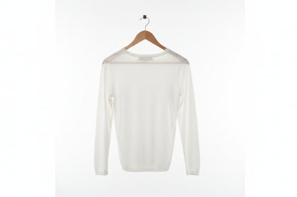 BNWT Tommy Hilfiger White Cotton Jumper (XS) UK 6 8 EU 34 36 Diamante Studded