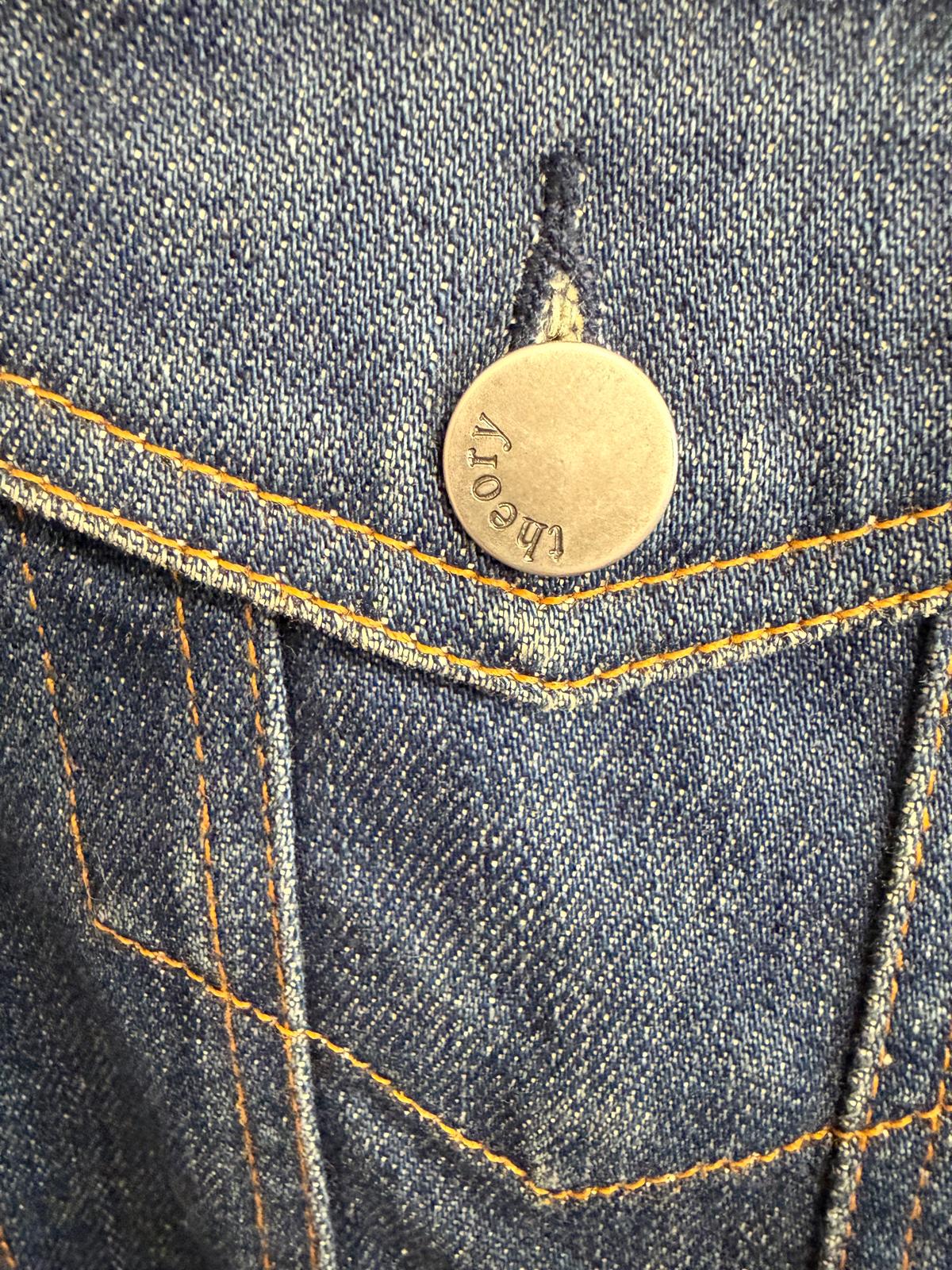 Theory (M) Denim Jacket Size Medium Dark-Blue - GOOD USED CONDITION