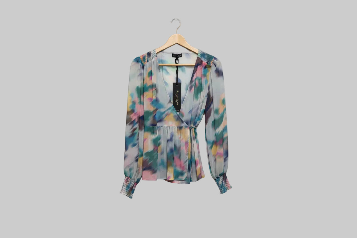 Phase Eight 'Sonya' Printed Wrap Blouse UK 10 EU 38 BNWT