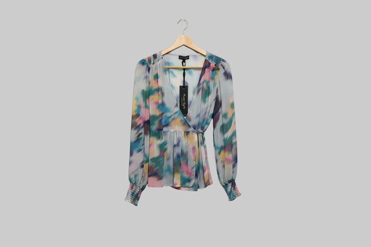 Phase Eight 'Sonya' Printed Wrap Blouse UK 10 EU 38 BNWT