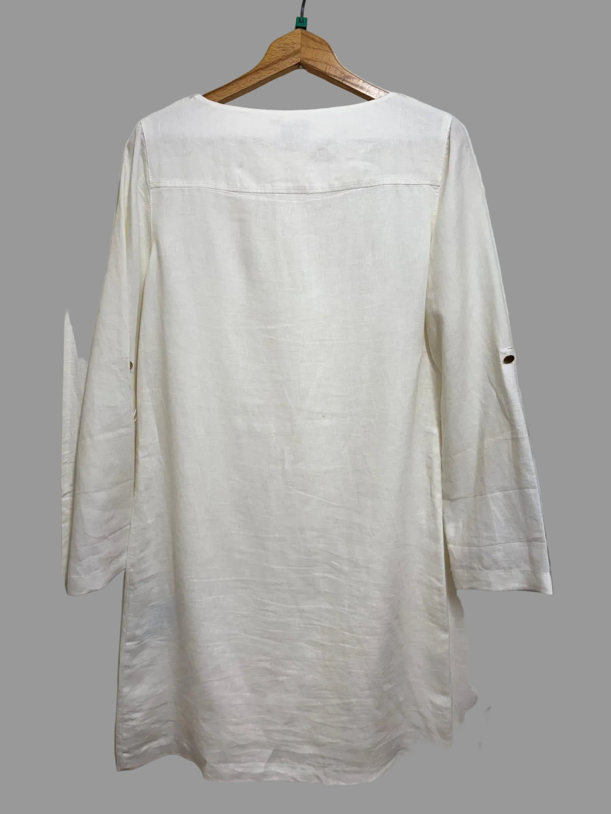 Tory Burch Cream Tunic-Style dress or top with decorative shoulder epaulettes.- UK SIZE 8