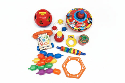 Vintage Toy Bundle Chad Valley Spinner 10 x Piece Job-Lot Set