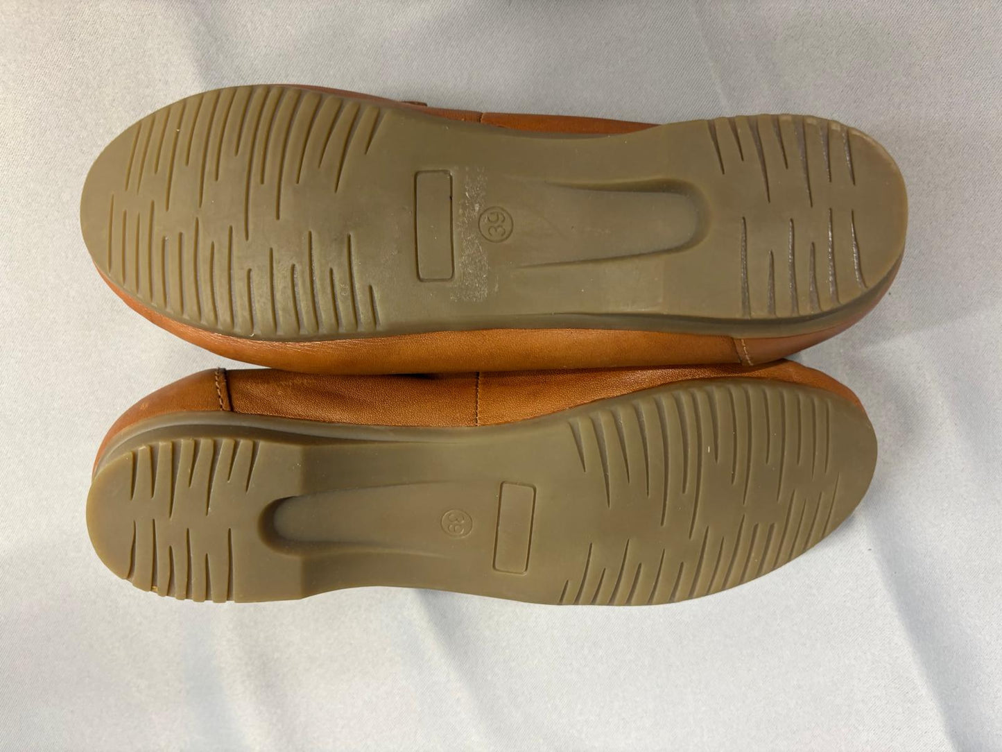 Marco Tozzi Brown Leather Loafers UK 6 EU 39 Slip-On Flats Pumps - New