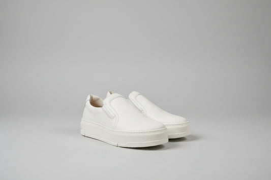 VAGABOND 'Judy' White Leather Slip-On Platform Flatform Trainers Sneakers - In Box - Great Used Condition